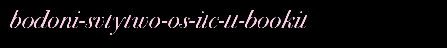 Bodoni-SvtyTwo-OS-ITC-TT-BookIt.ttf
(Art font online converter effect display)