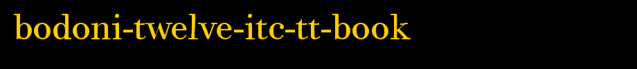 Bodoni-Twelve-ITC-TT-Book.ttf(字体效果展示)