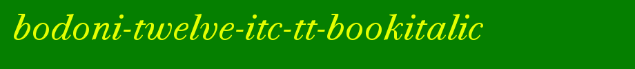 Bodoni-Twelve-ITC-TT-BookItalic.ttf(字体效果展示)