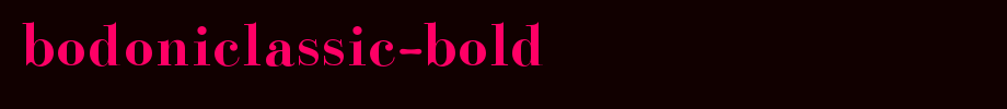 BodoniClassic-Bold.otf(字体效果展示)