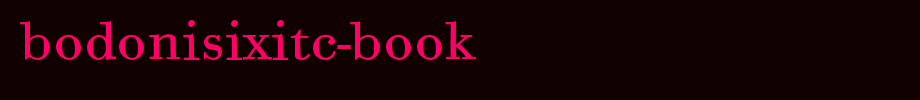 BodoniSixITC-Book.otf(艺术字体在线转换器效果展示图)