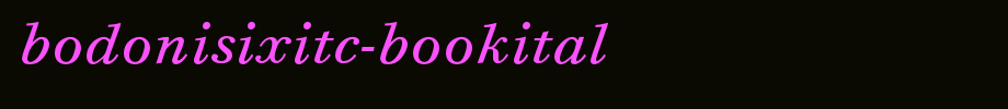 BodoniSixITC-BookItal.otf(字体效果展示)