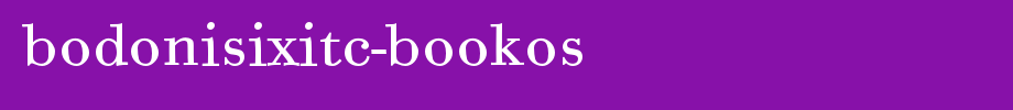BodoniSixITC-BookOS.otf(字体效果展示)