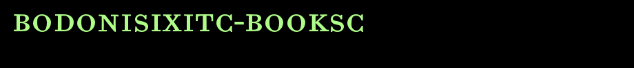 BodoniSixITC-BookSC.otf(字体效果展示)