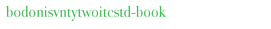 BodoniSvntytwoITCStd-Book.otf(艺术字体在线转换器效果展示图)
