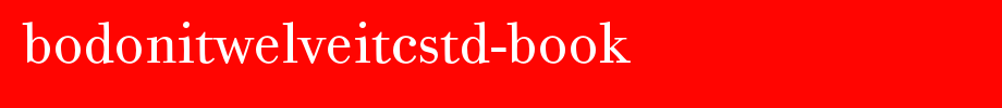 BodoniTwelveITCStd-Book.otf(艺术字体在线转换器效果展示图)
