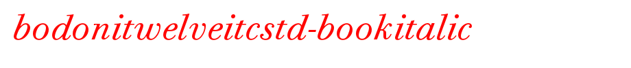 BodoniTwelveITCStd-BookItalic.otf(字体效果展示)