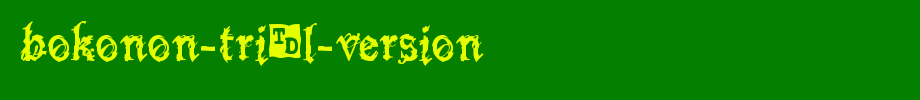 Bokonon-Trial-Version.ttf(艺术字体在线转换器效果展示图)