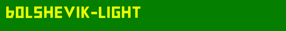 Bolshevik-Light.otf(艺术字体在线转换器效果展示图)
