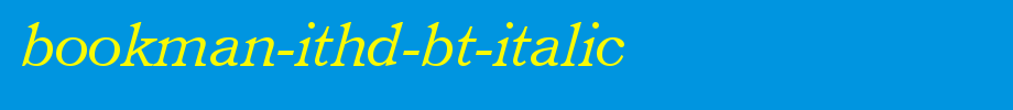 Bookman-ItHd-BT-Italic.ttf(艺术字体在线转换器效果展示图)