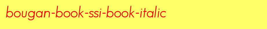 Bougan-Book-SSi-Book-Italic.ttf(艺术字体在线转换器效果展示图)