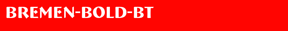 Bremen-Bold-BT_英文字体(字体效果展示)