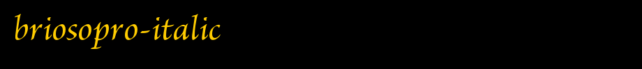 BriosoPro-Italic.otf(艺术字体在线转换器效果展示图)