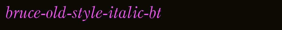 Bruce-Old-Style-Italic-BT_英文字体(字体效果展示)