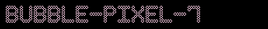 Bubble-Pixel-7.ttf(艺术字体在线转换器效果展示图)