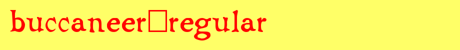 Buccaneer-Regular_ English font