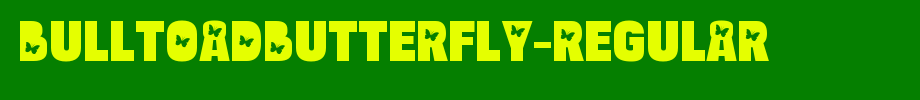 BulltoadButterfly-Regular.TTF(字体效果展示)