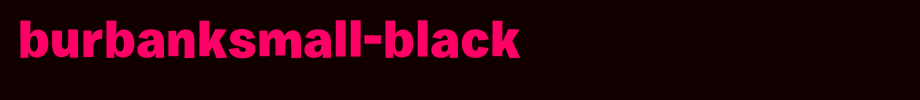 BurbankSmall-Black.otf(字体效果展示)