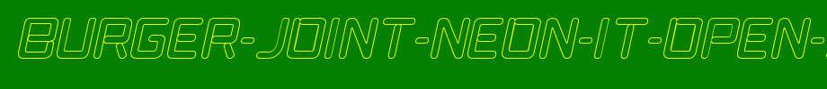 Burger-Joint-Neon-It-Open-JL.ttf
(Art font online converter effect display)
