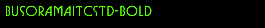 BusoramaITCStd-Bold.otf(字体效果展示)