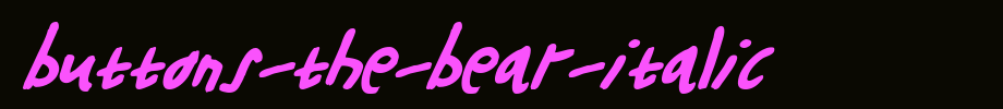 Buttons-the-Bear-Italic.ttf(字体效果展示)