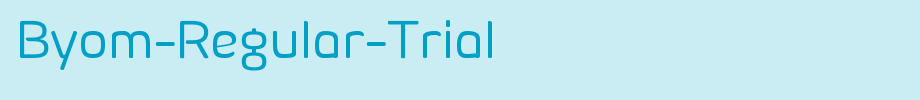 Byom-Regular-Trial_ English font