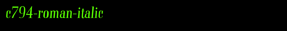 C794-Roman-Italic.ttf(艺术字体在线转换器效果展示图)
