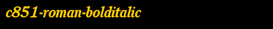 C851-Roman-BoldItalic.ttf
(Art font online converter effect display)