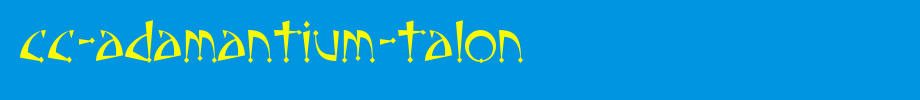 CC-Adamantium-Talon.ttf
(Art font online converter effect display)