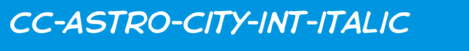 CC-Astro-City-Int-Italic.ttf(艺术字体在线转换器效果展示图)