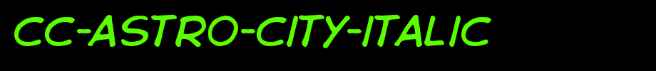 CC-Astro-City-Italic.ttf(艺术字体在线转换器效果展示图)