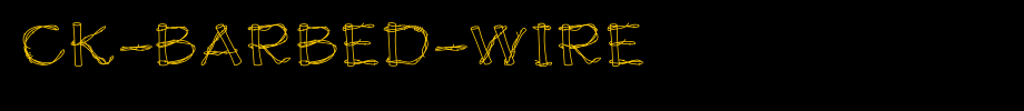 CK-Barbed-Wire.ttf(艺术字体在线转换器效果展示图)