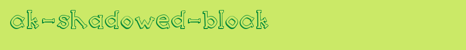 CK-Shadowed-Block.ttf(艺术字体在线转换器效果展示图)