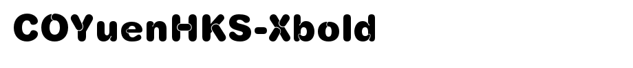 COYuenHKS-Xbold_其他字体(艺术字体在线转换器效果展示图)