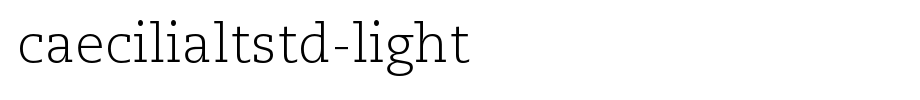 CaeciliaLTStd-Light.otf(字体效果展示)
