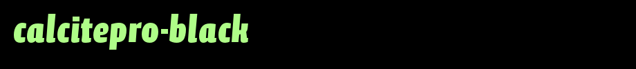 CalcitePro-Black.otf(艺术字体在线转换器效果展示图)