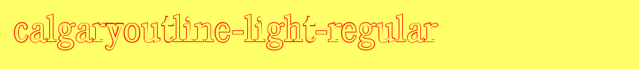 CalgaryOutline-Light-Regular.ttf(字体效果展示)