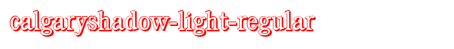 CalgaryShadow-Light-Regular.ttf(字体效果展示)