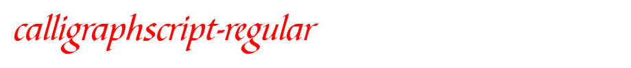CalligraphScript-Regular.ttf(字体效果展示)