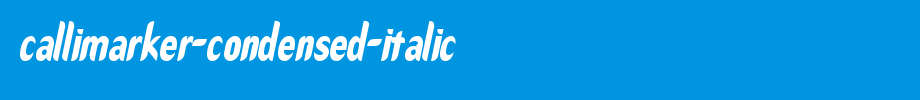 Callimarker-Condensed-Italic.ttf
(Art font online converter effect display)