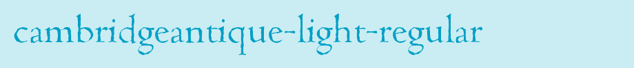 CambridgeAntique-Light-Regular.ttf(艺术字体在线转换器效果展示图)