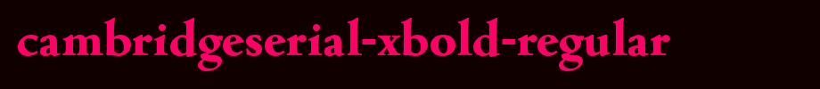 CambridgeSerial-Xbold-Regular.ttf
(Art font online converter effect display)