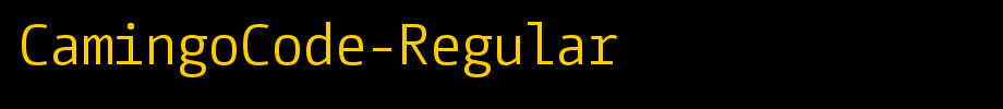 CamingoCode-Regular_ English font
