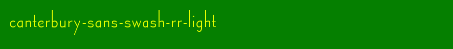 Canterbury-Sans-Swash-RR-Light.ttf(艺术字体在线转换器效果展示图)