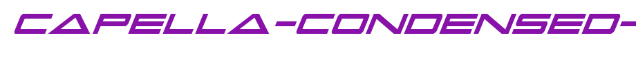 Capella-Condensed-Italic.ttf
(Art font online converter effect display)