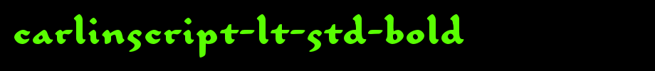 CarlinScript-LT-Std-Bold.otf(字体效果展示)
