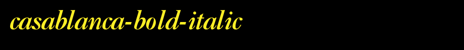 Casablanca-Bold-Italic.ttf(字体效果展示)