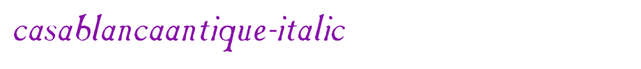 CasablancaAntique-Italic.ttf(字体效果展示)