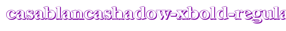 CasablancaShadow-Xbold-Regular.ttf(艺术字体在线转换器效果展示图)