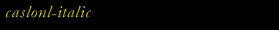 CaslonL-Italic.otf(艺术字体在线转换器效果展示图)